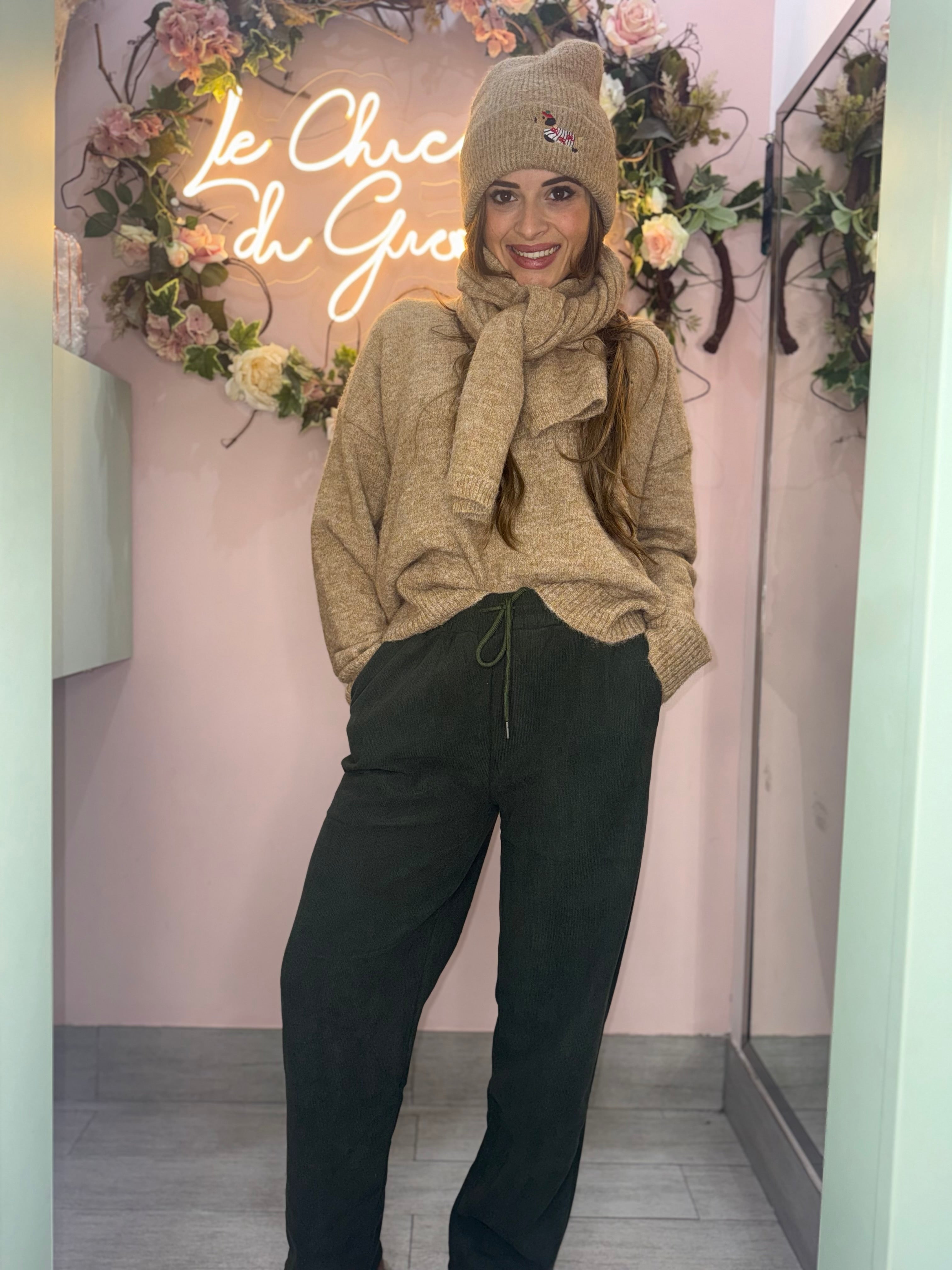 Pantalone velluto termico