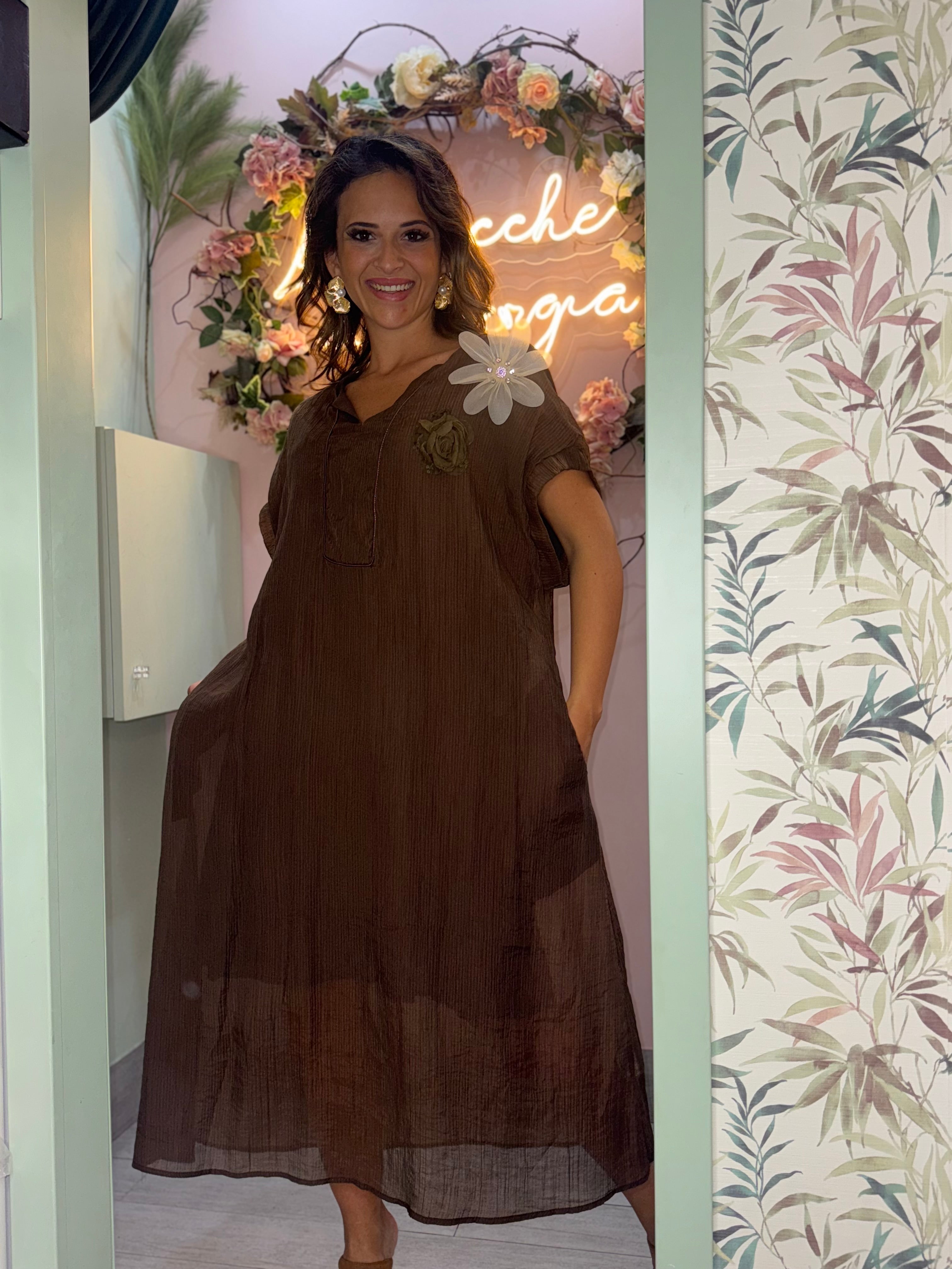 Abito organza giada