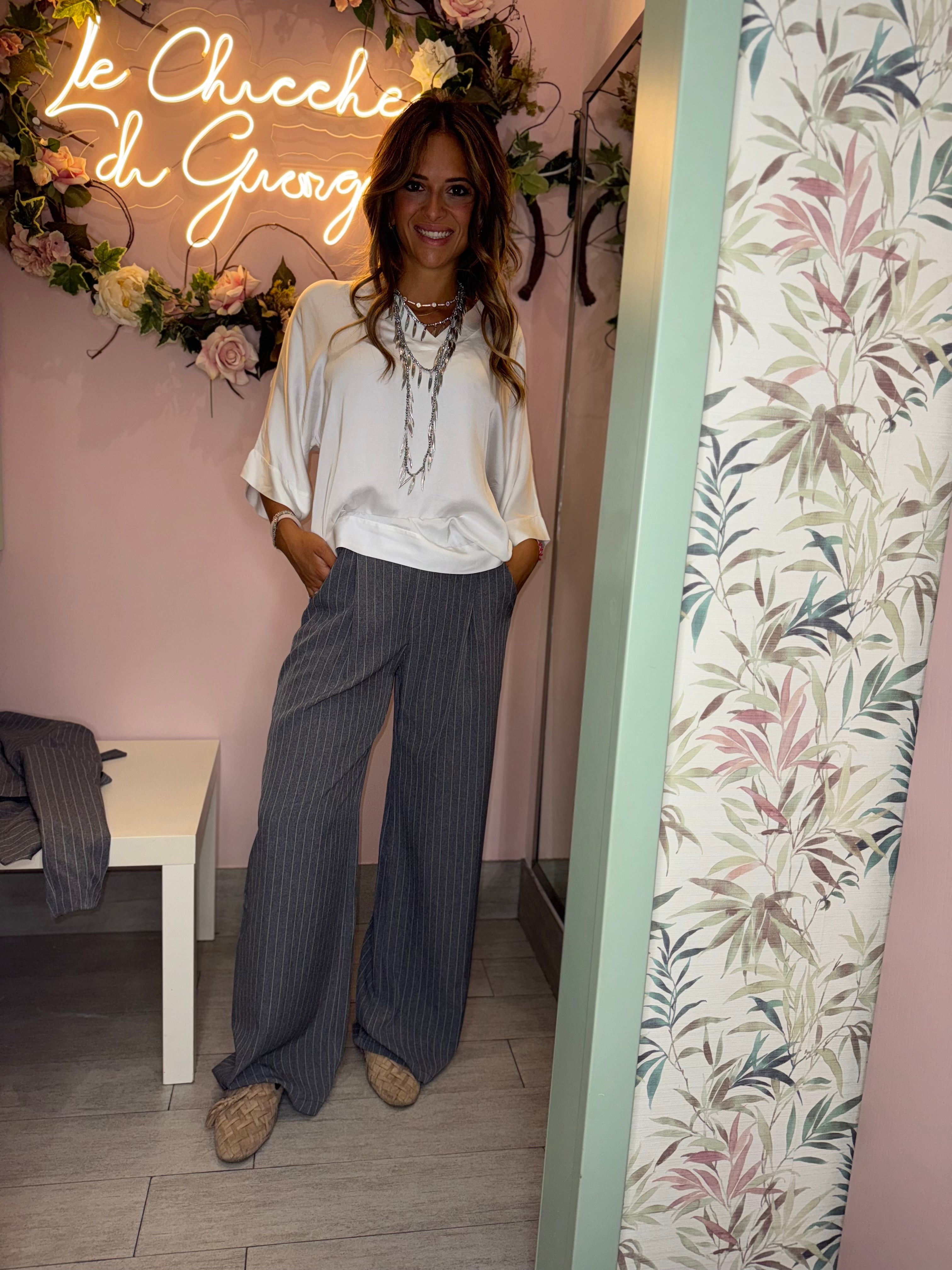 Pantalone gesso