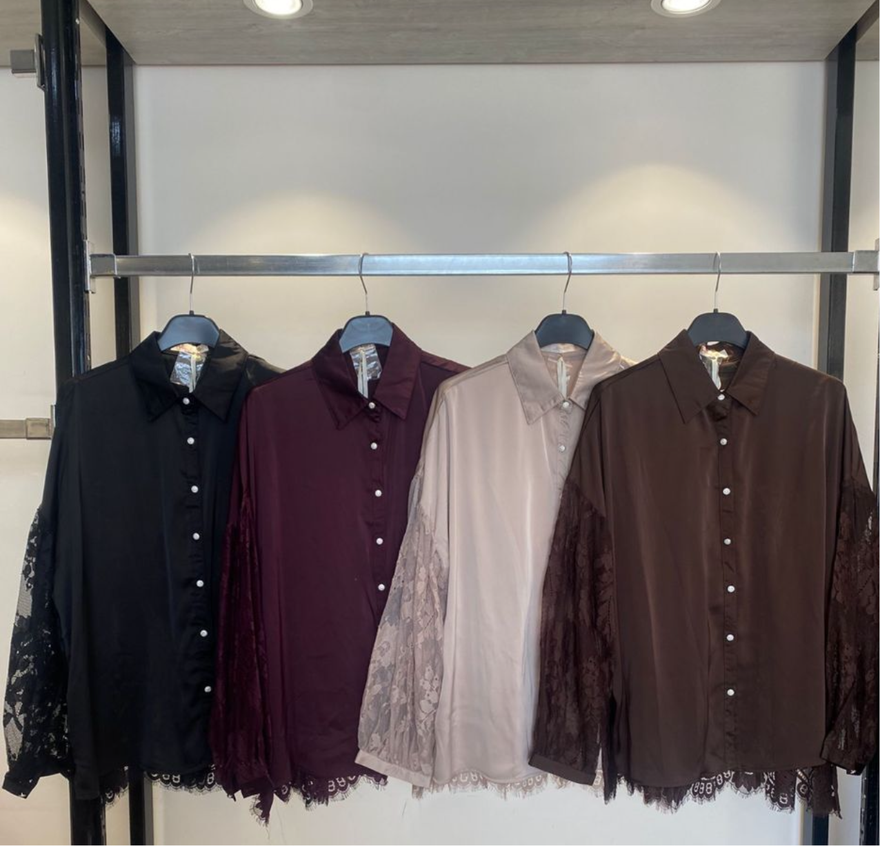 Camicia seta e pizzo