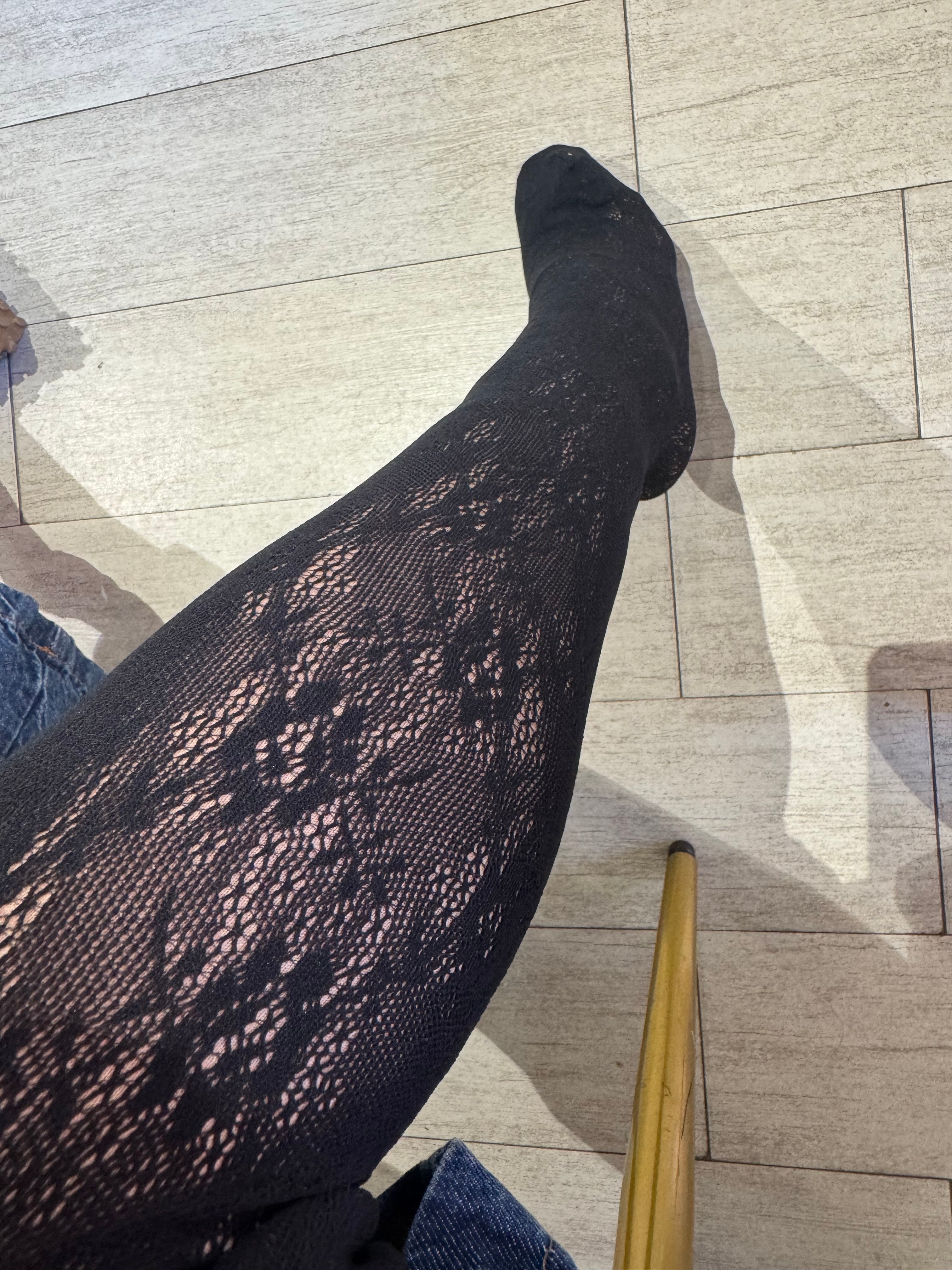 Calza termica in pizzo