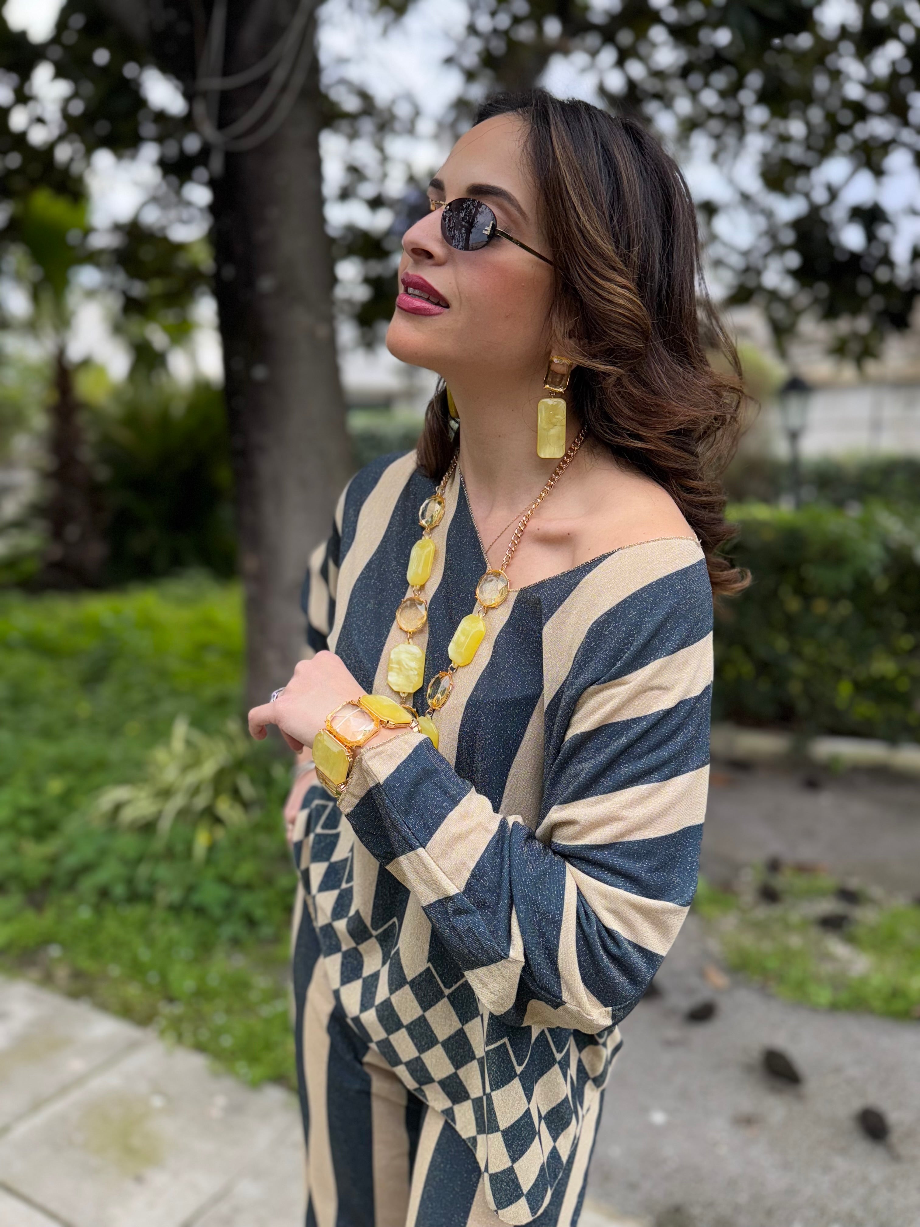 Coordinato giallo gioielli