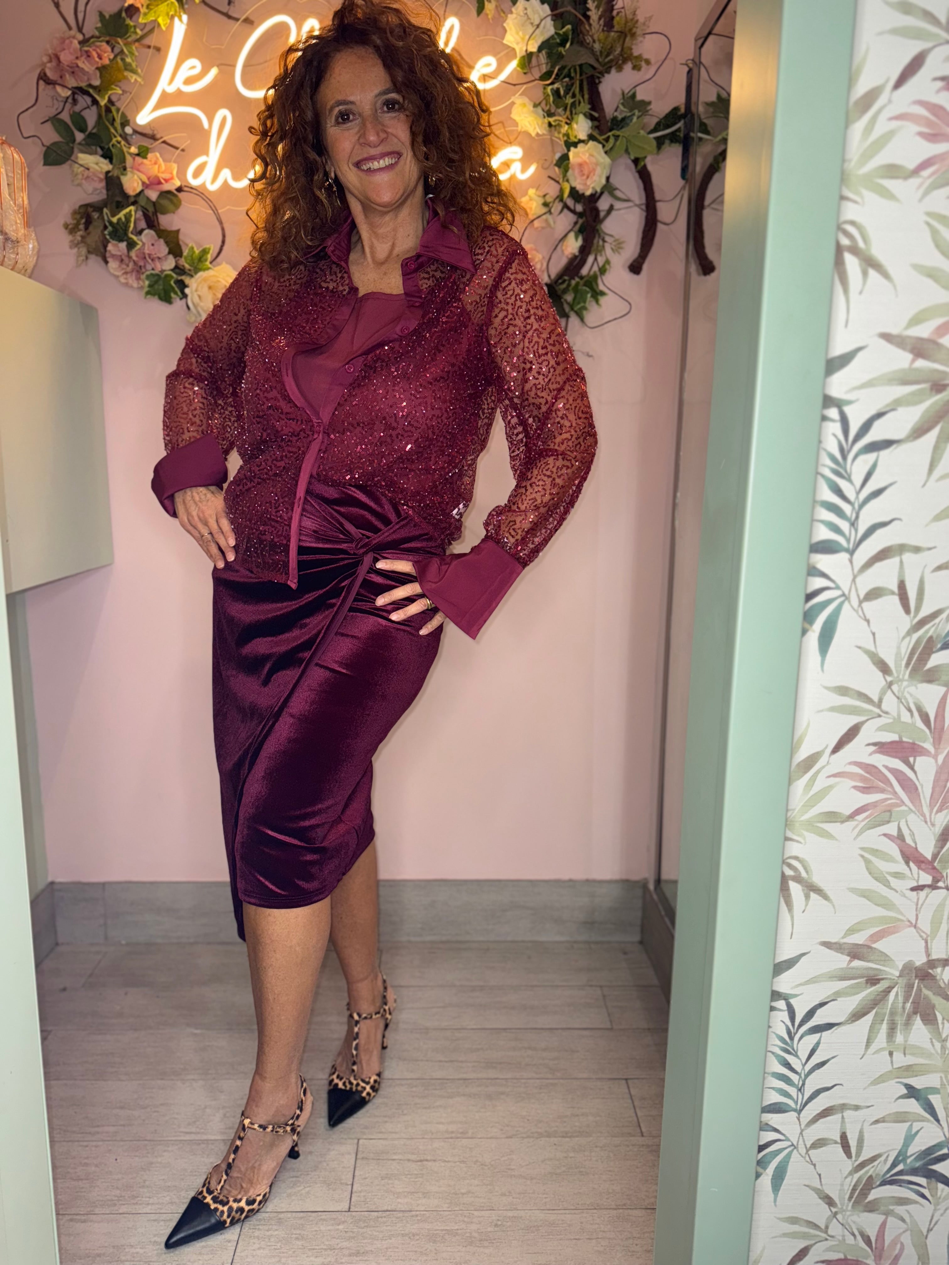 Camicia luxury bordeaux