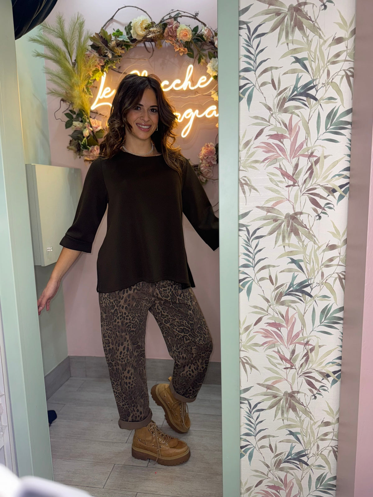 Pantalone tuta animalier