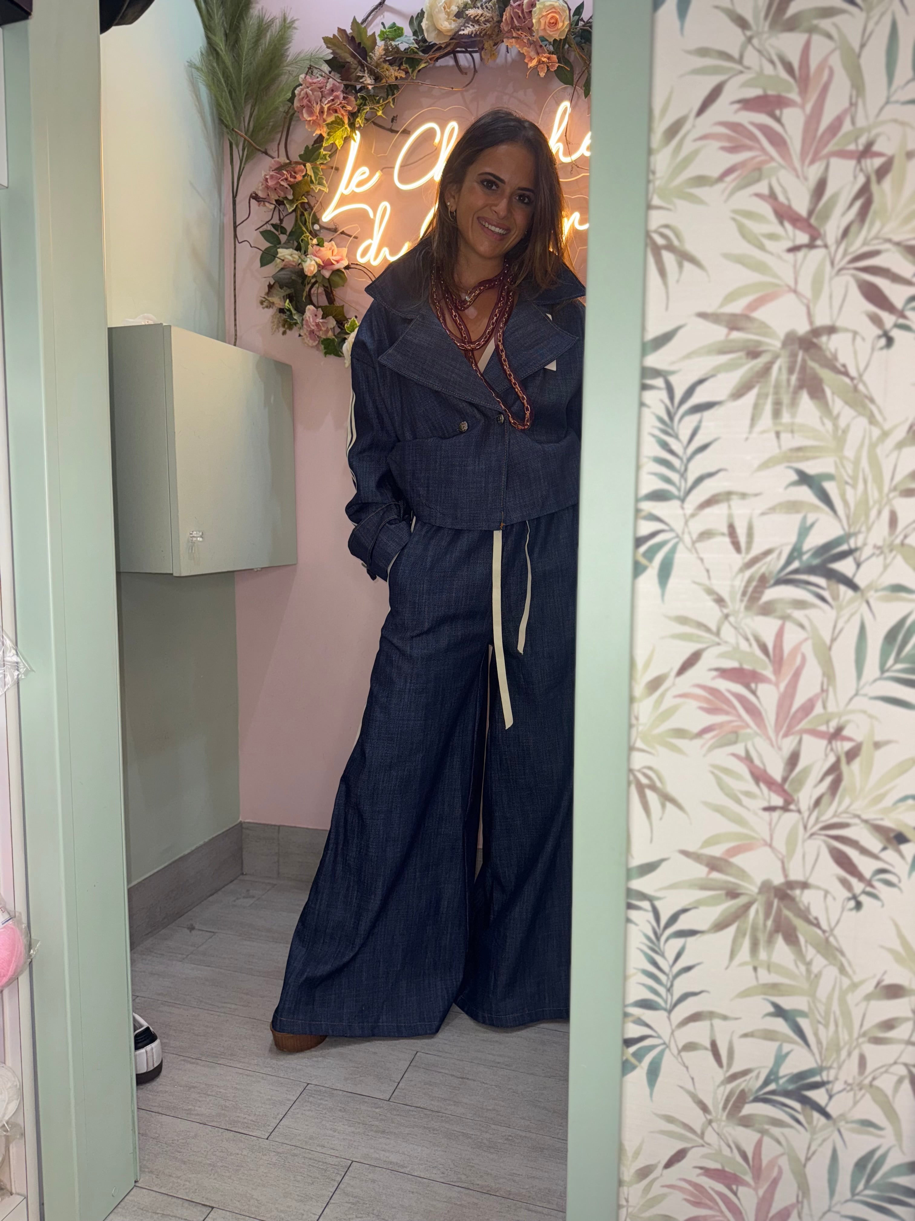 Coordinato denim palazzo