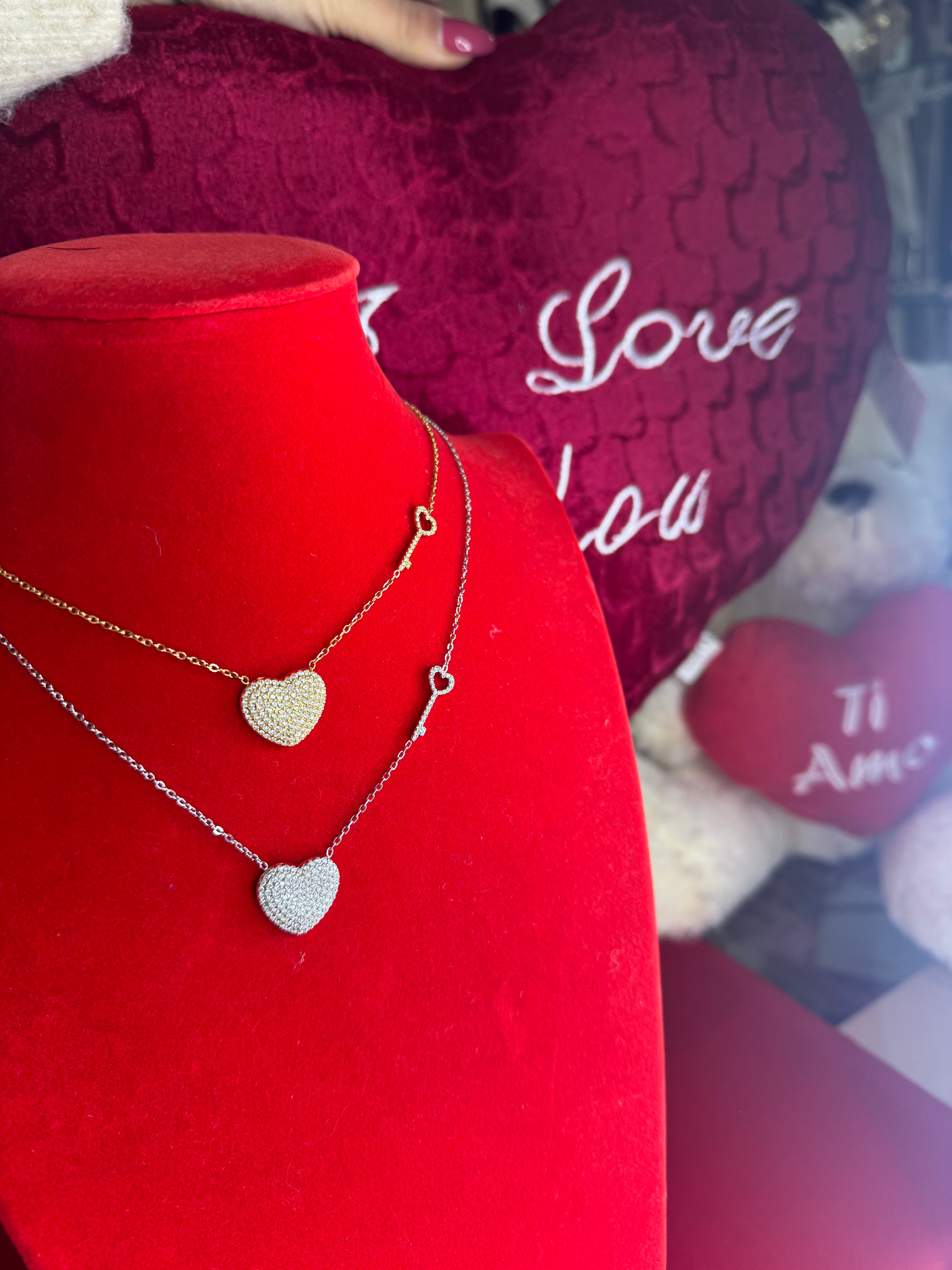 Collana cuore chiave