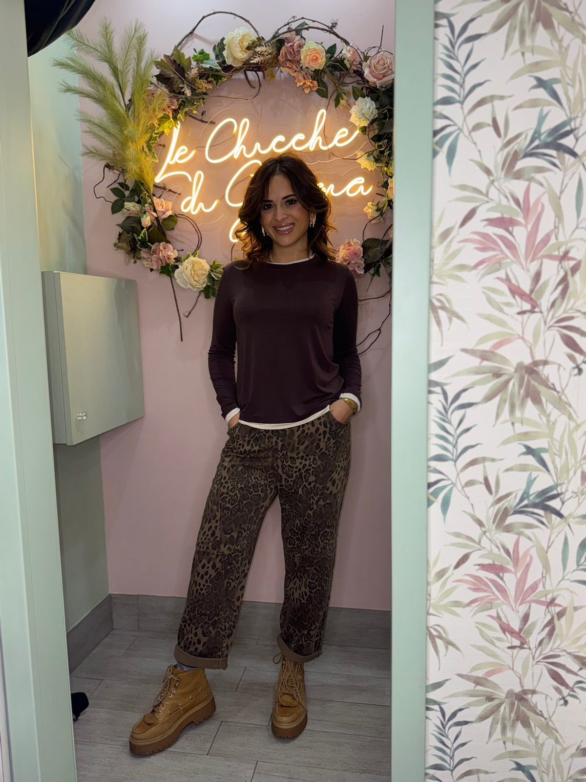 Pantalone tuta animalier