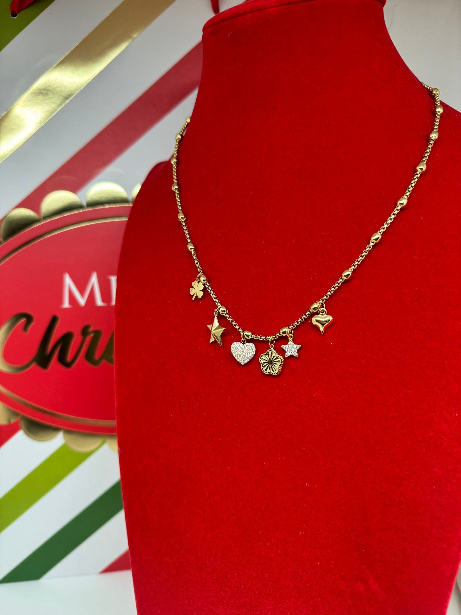Collana Charm cuori