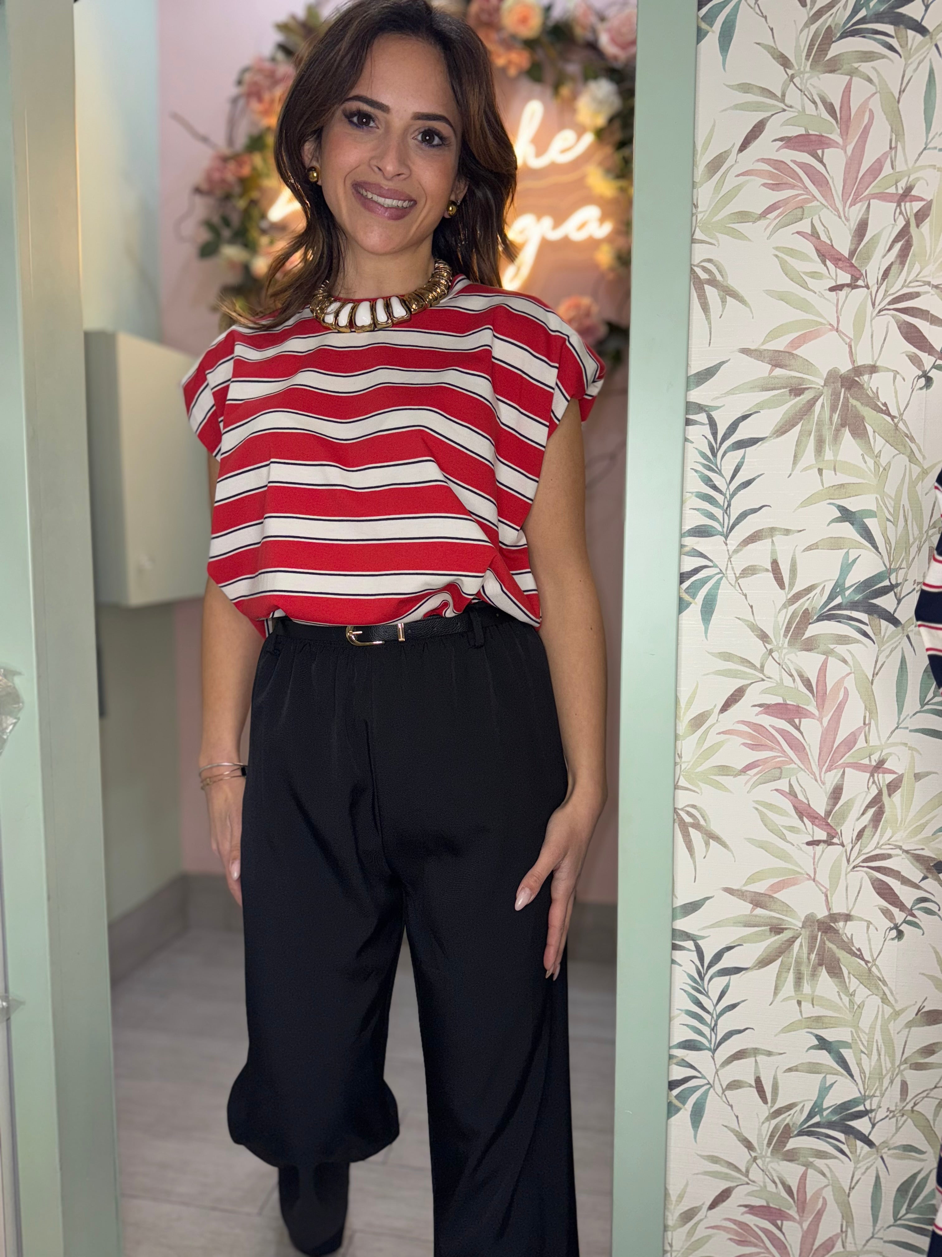 Shirt spallina righe