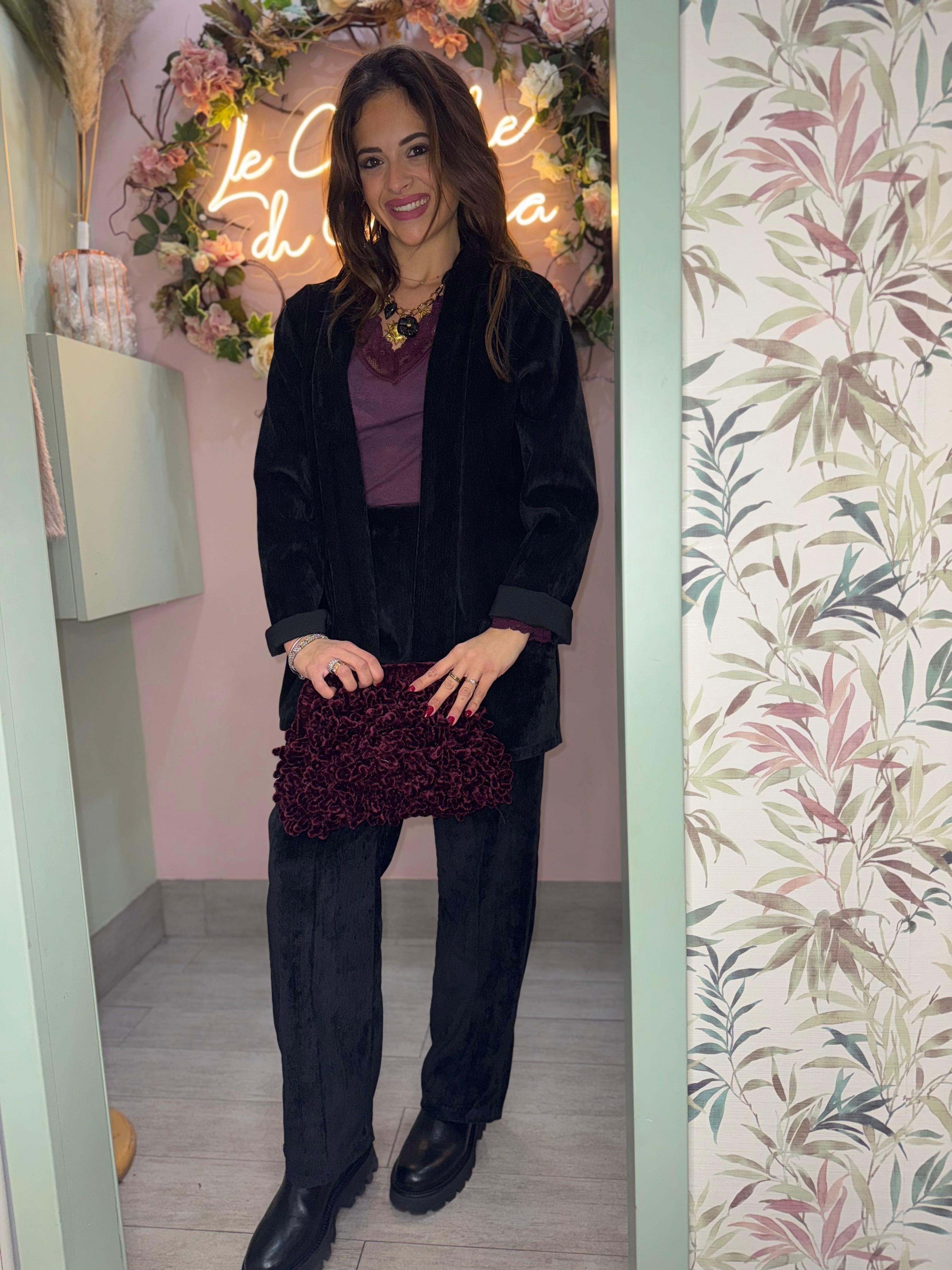 Coordinato tailleur velluto