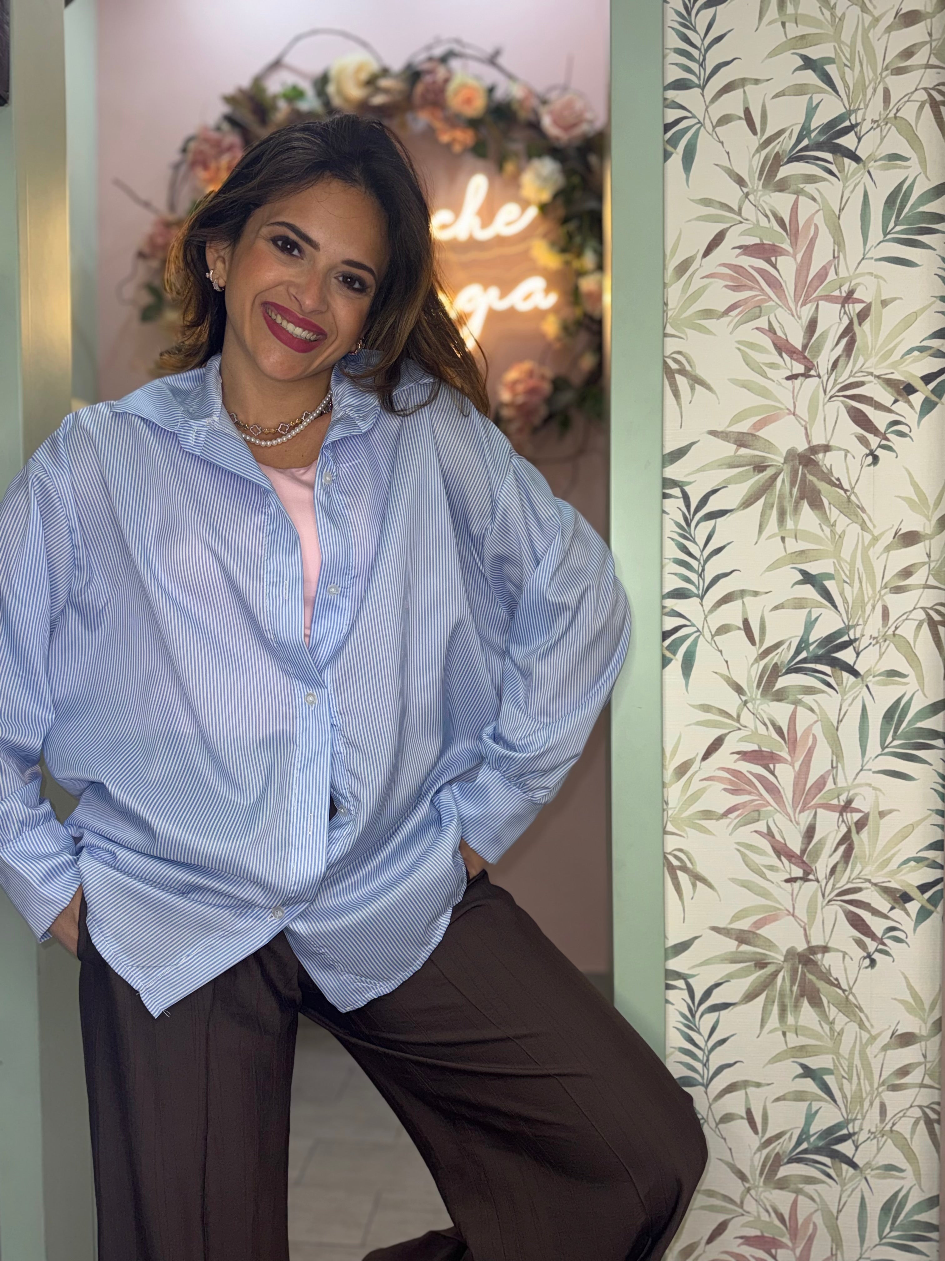 Camicia righe blue