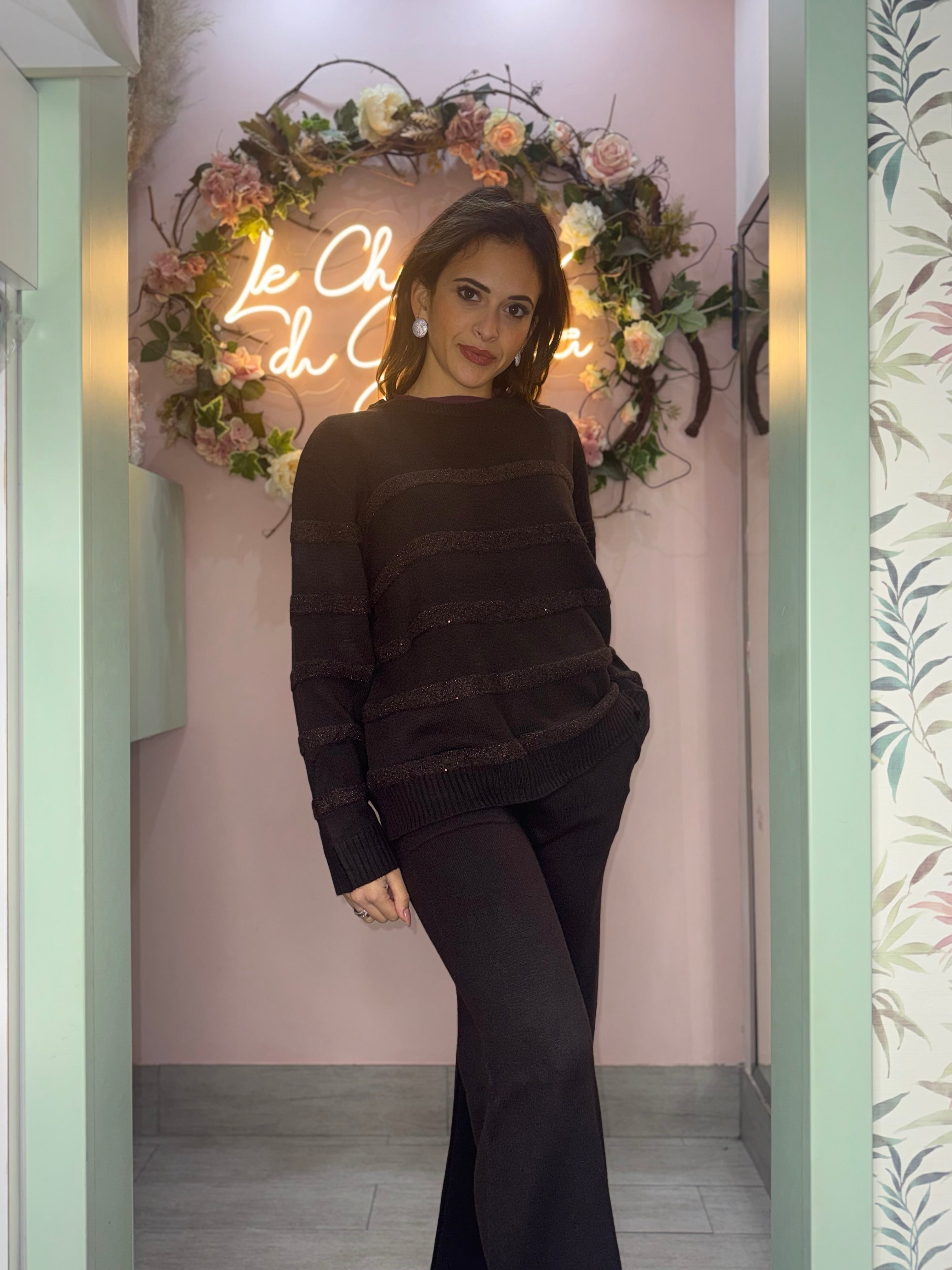 Coordinato lana riga