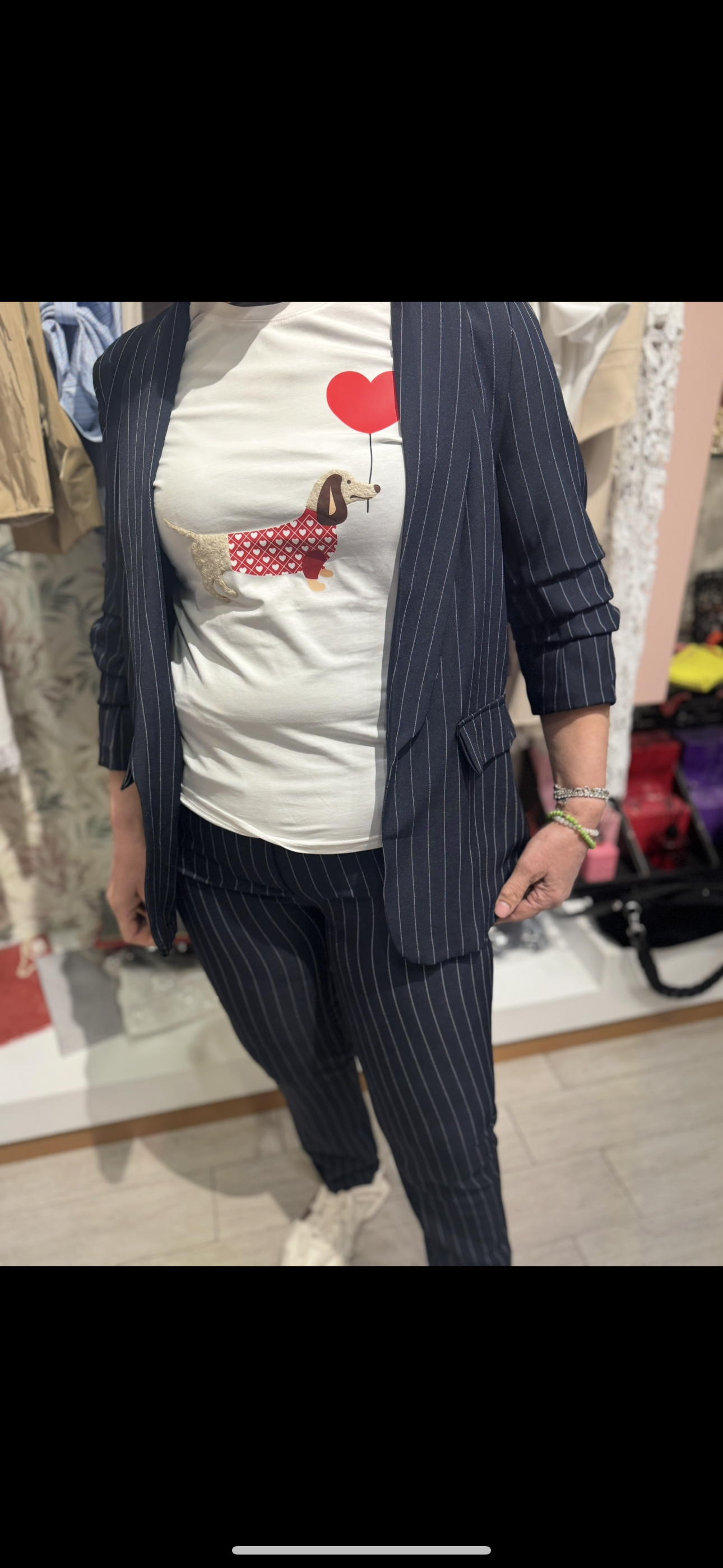 Tailleur perla gessato
