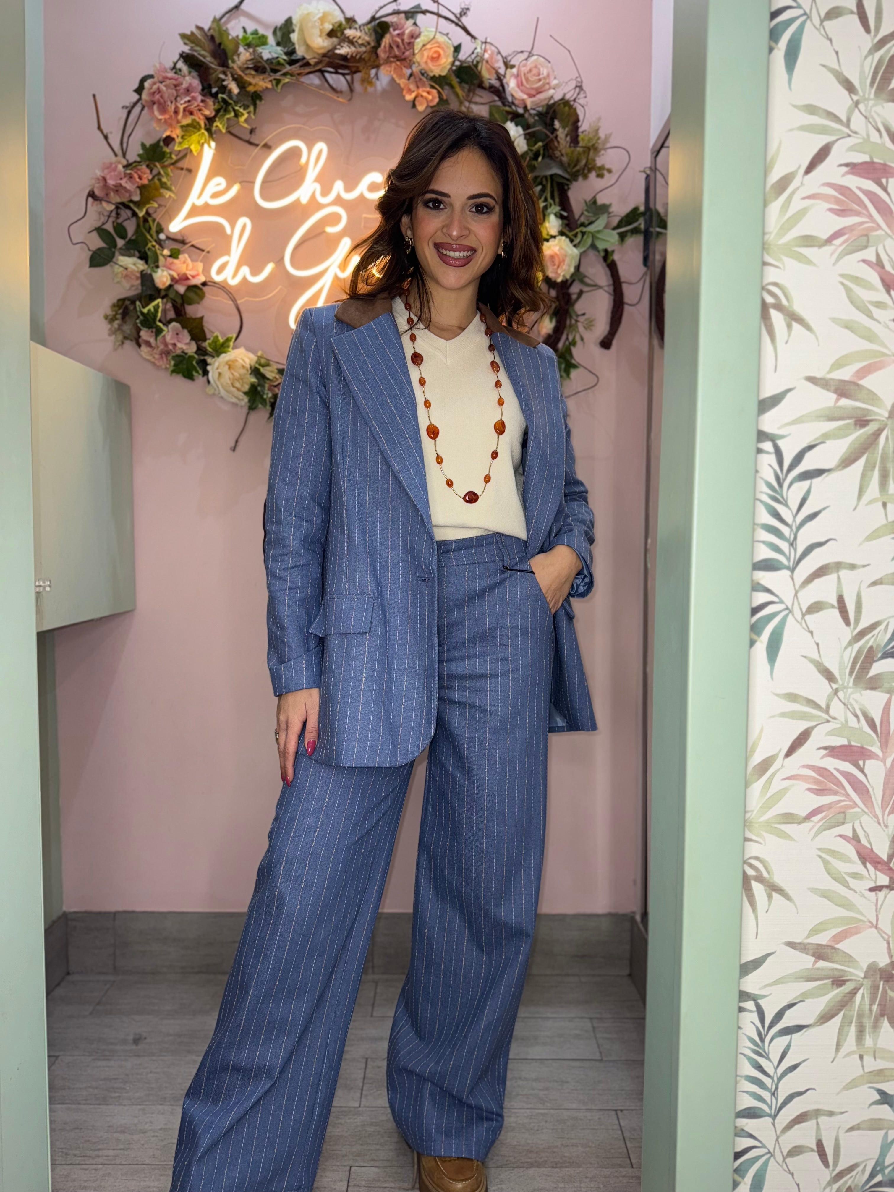 Tailleur jeans gessato