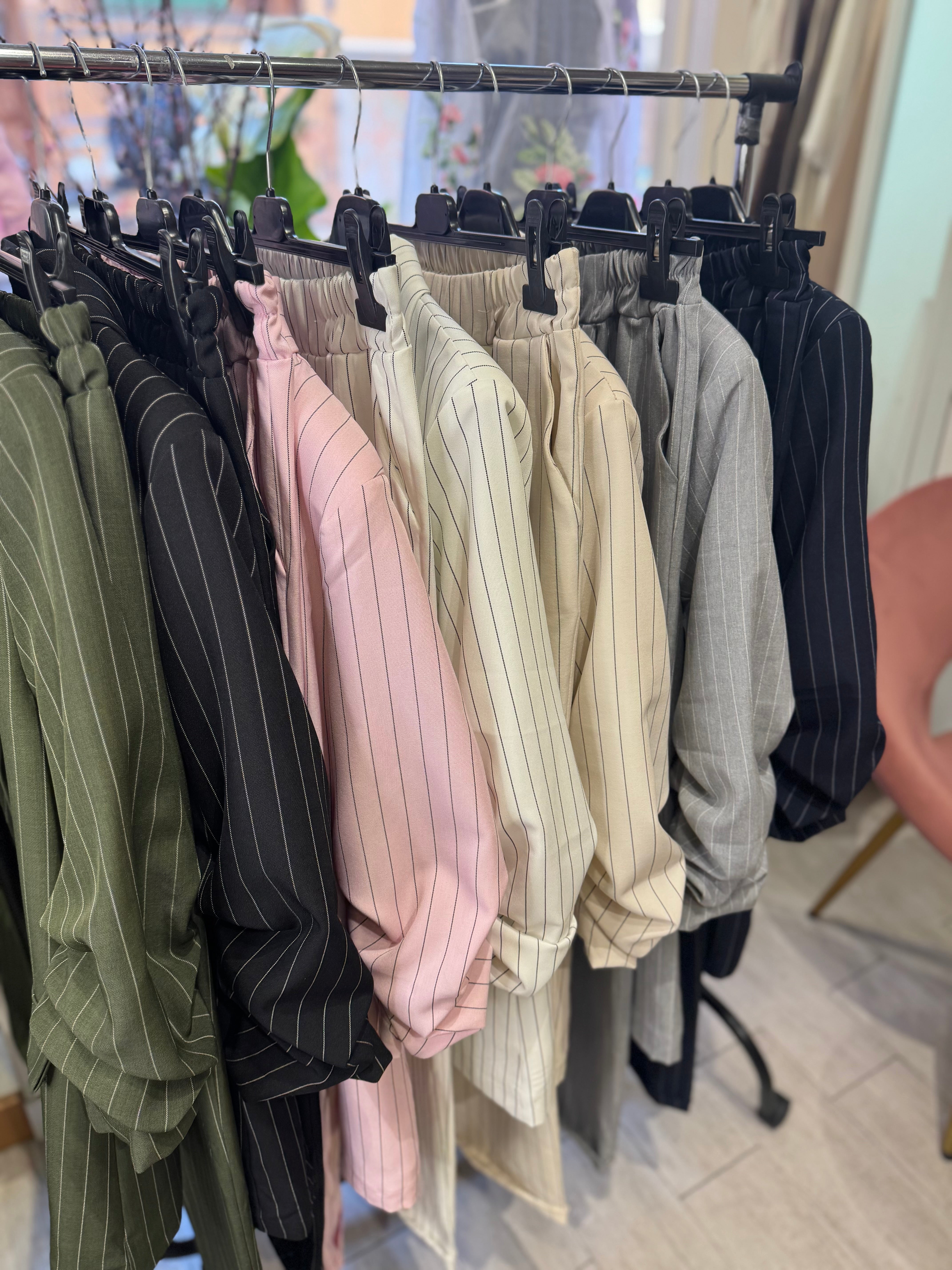 Tailleur perla gessato