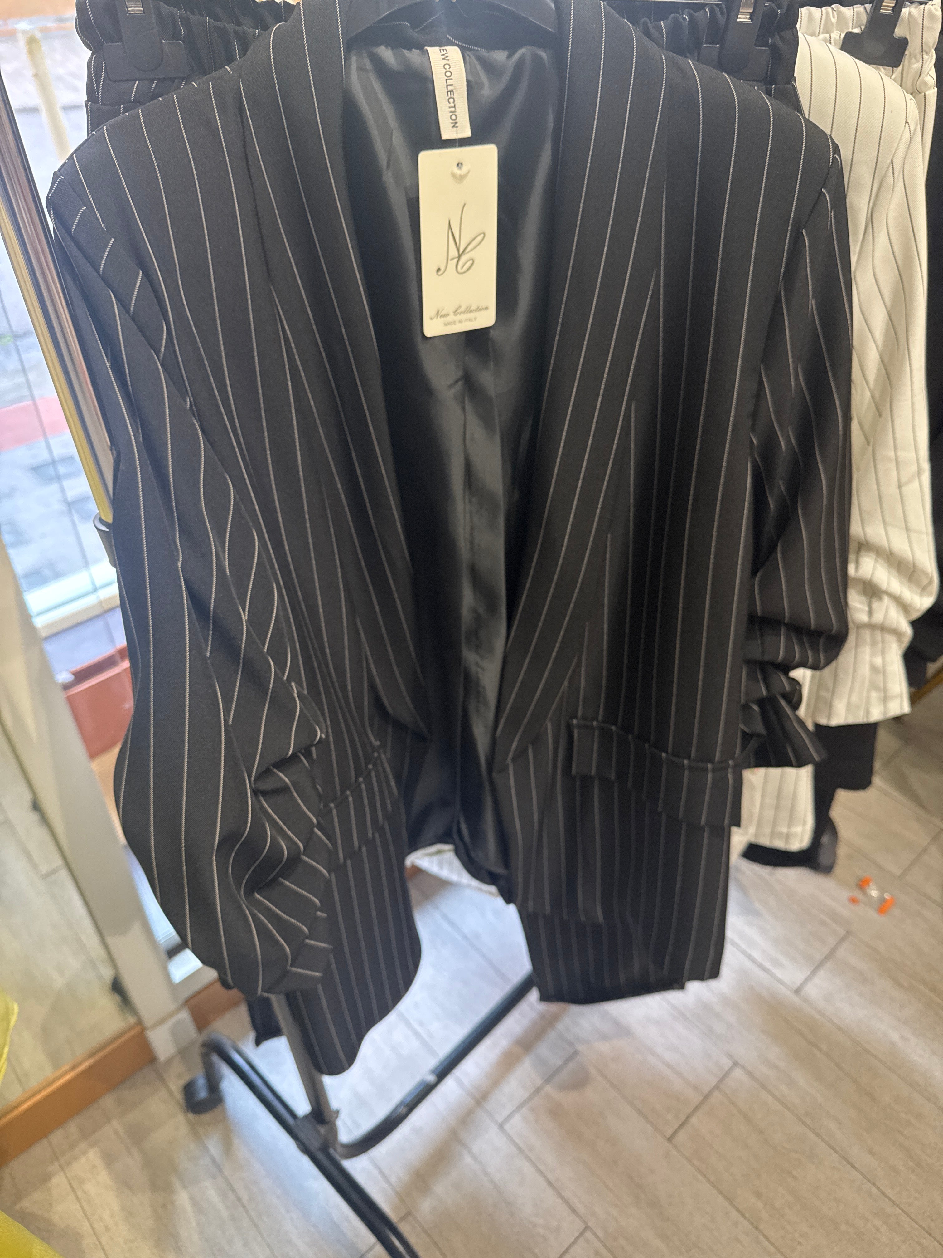 Tailleur perla gessato