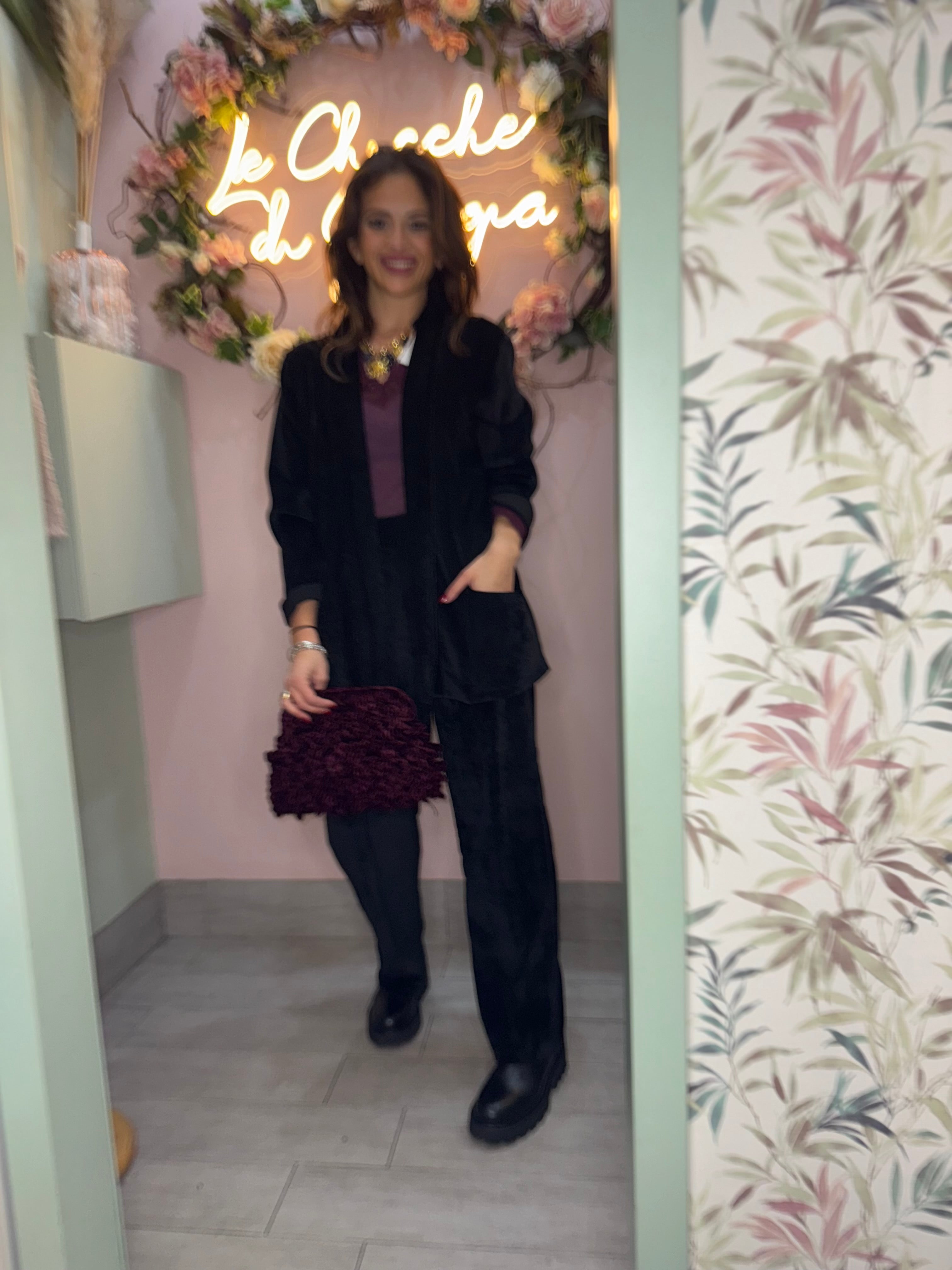 Coordinato tailleur velluto