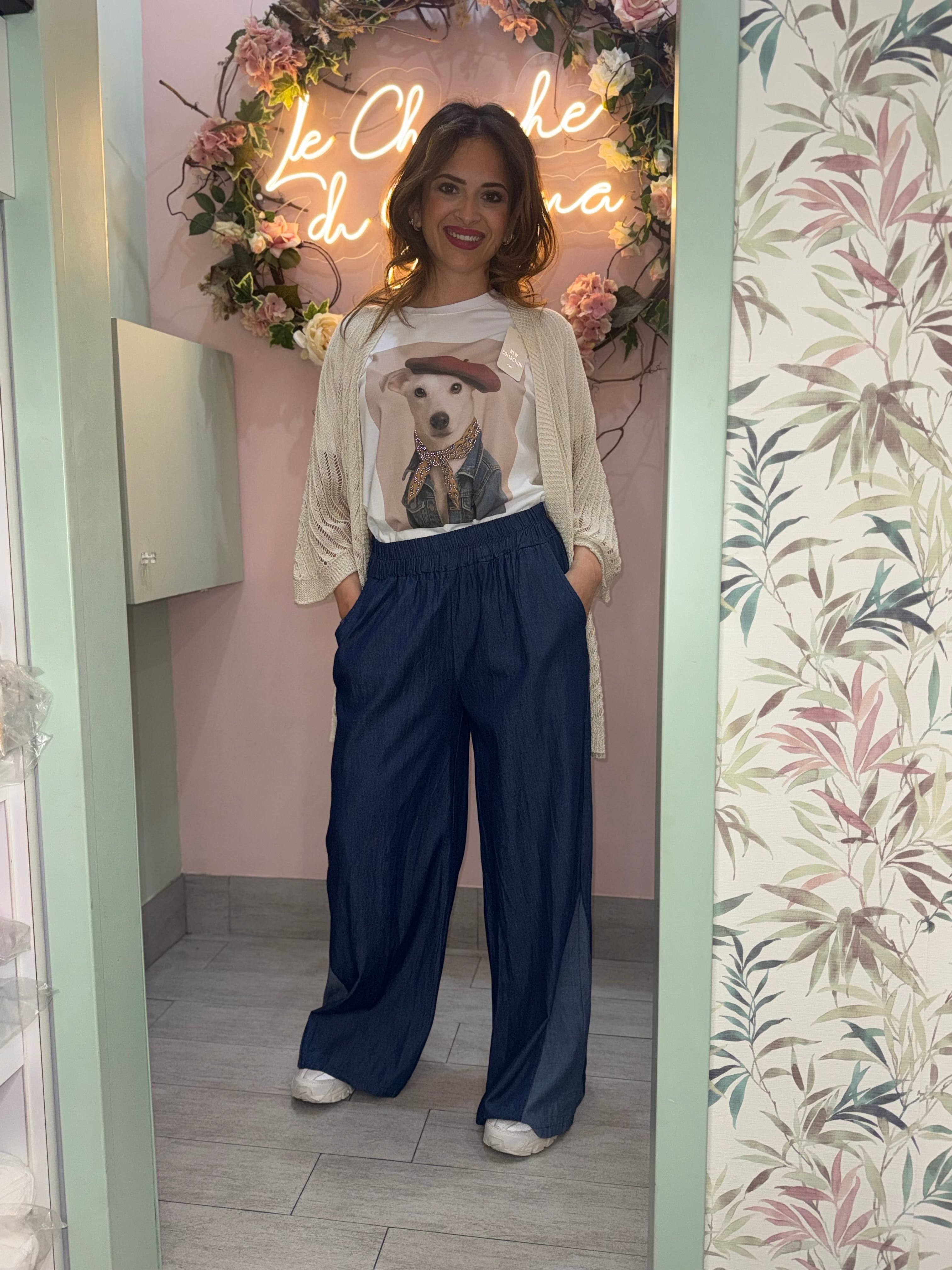 Jeans bicolor zampa