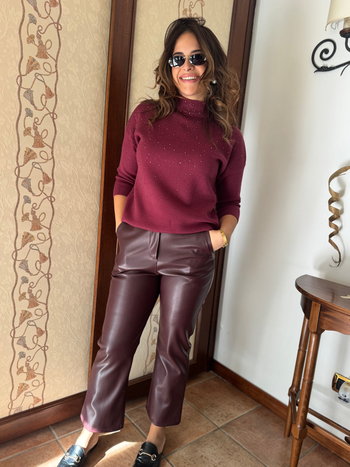Pantalone ecopelle
