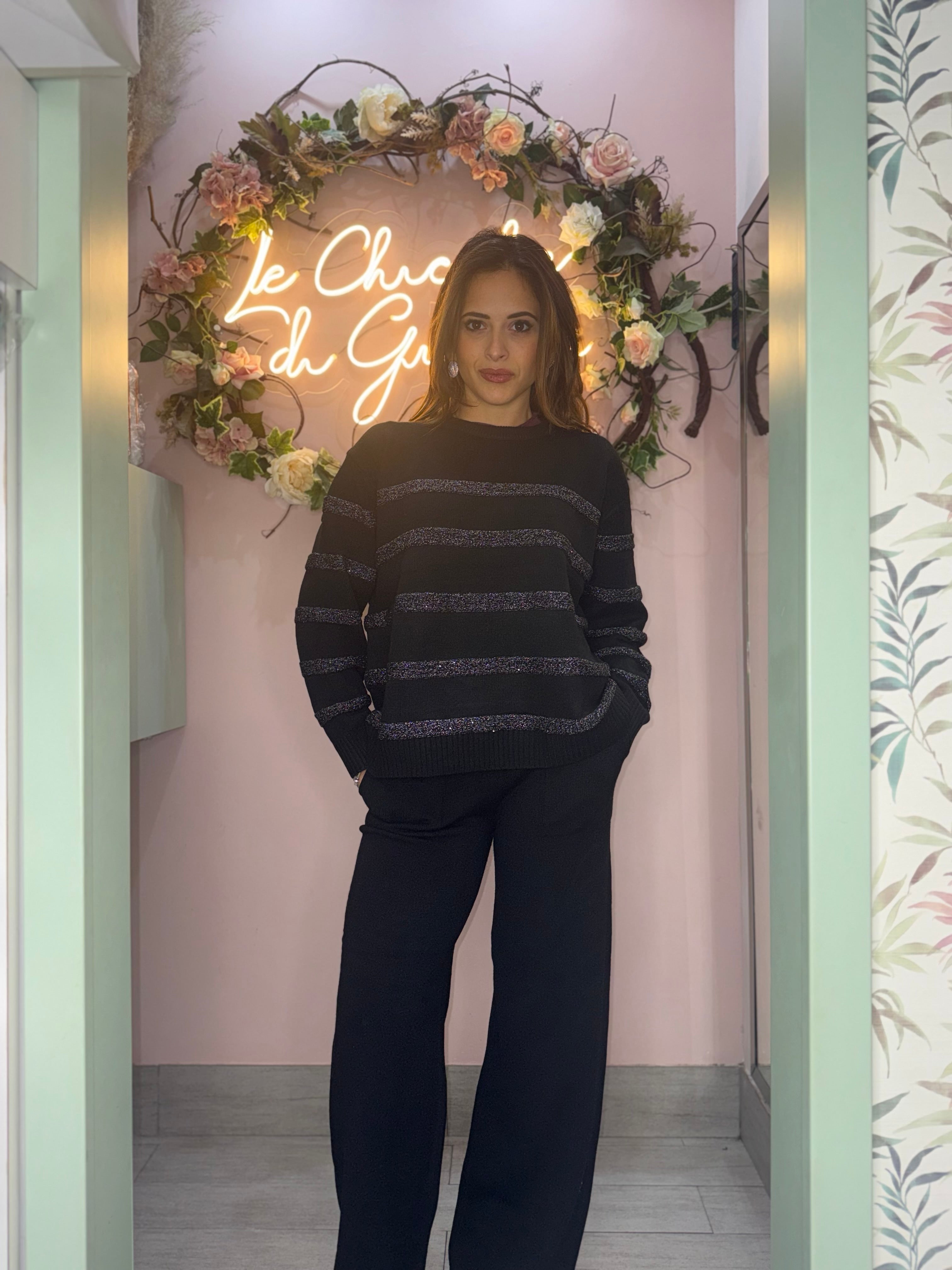 Coordinato lana riga