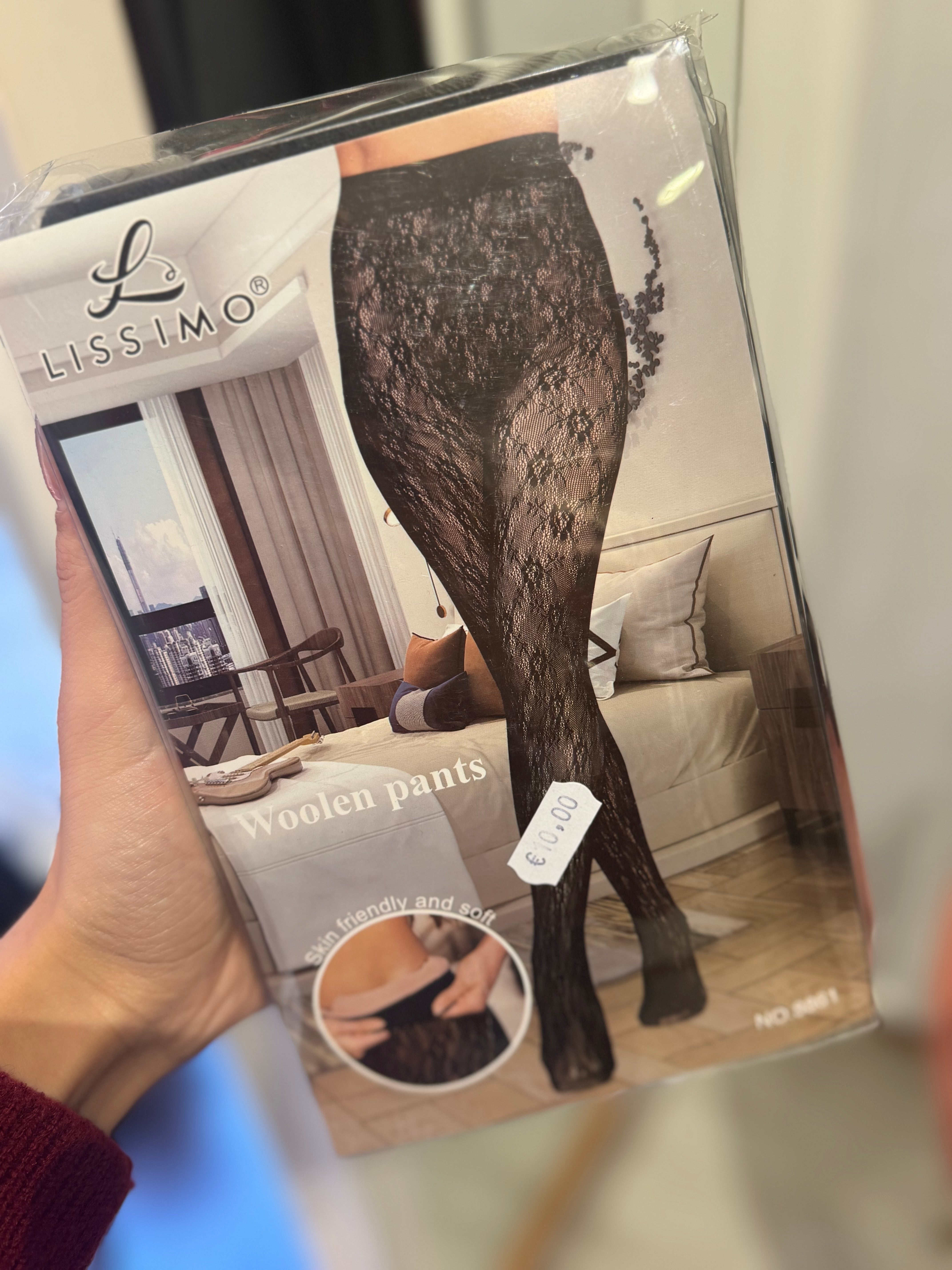 Calza termica in pizzo