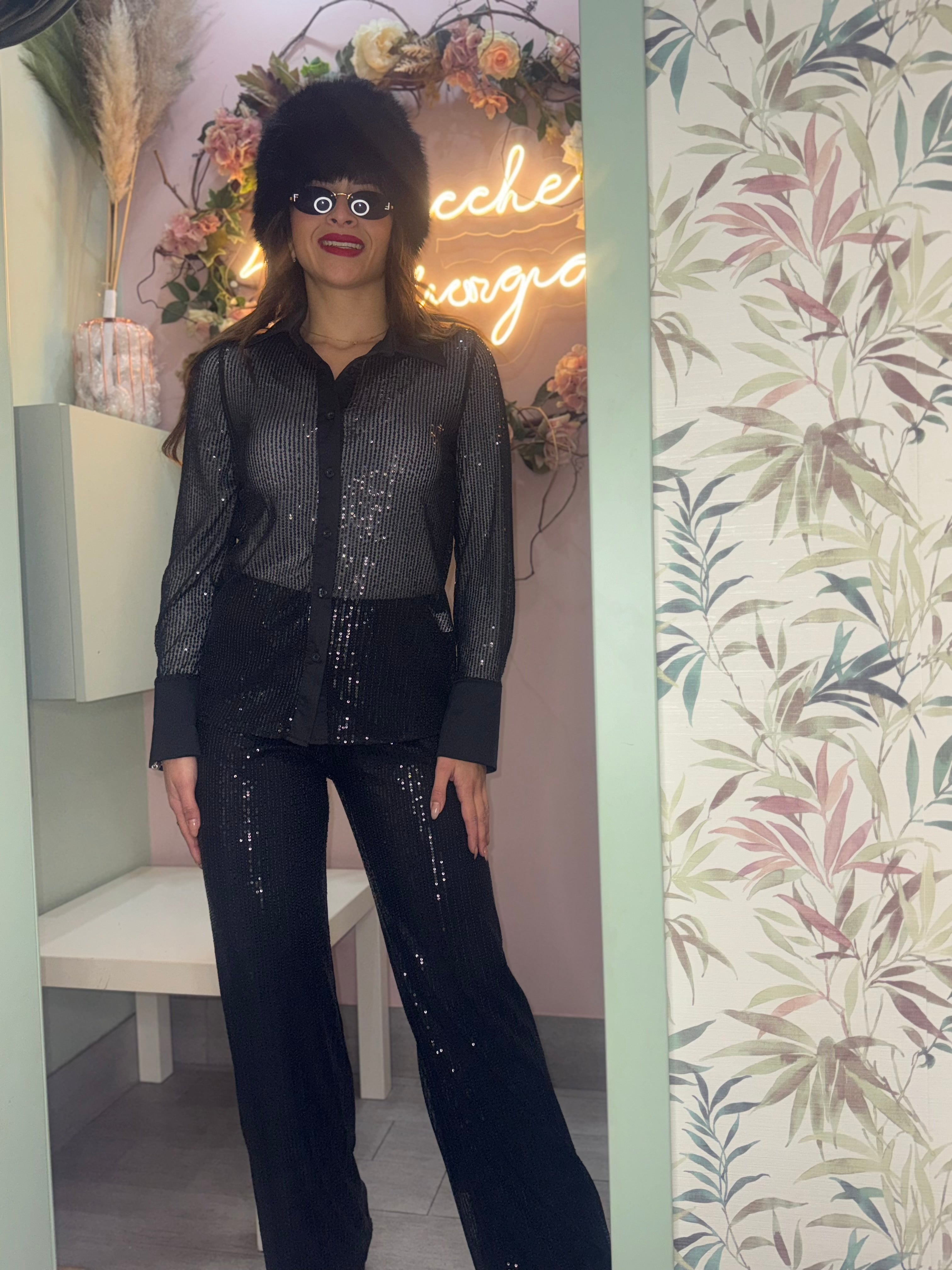 Pantalone micro palliettes