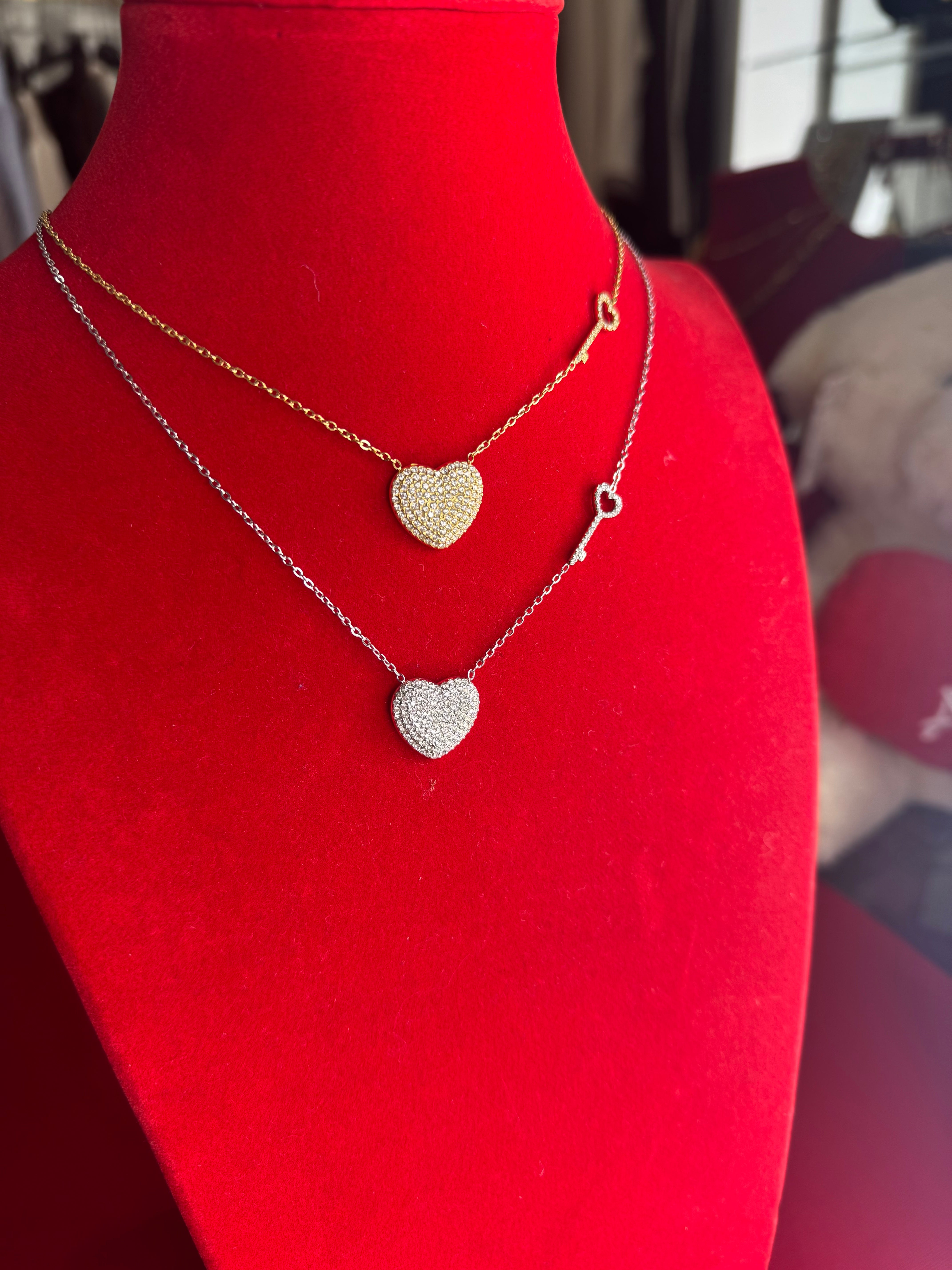 Collana cuore chiave