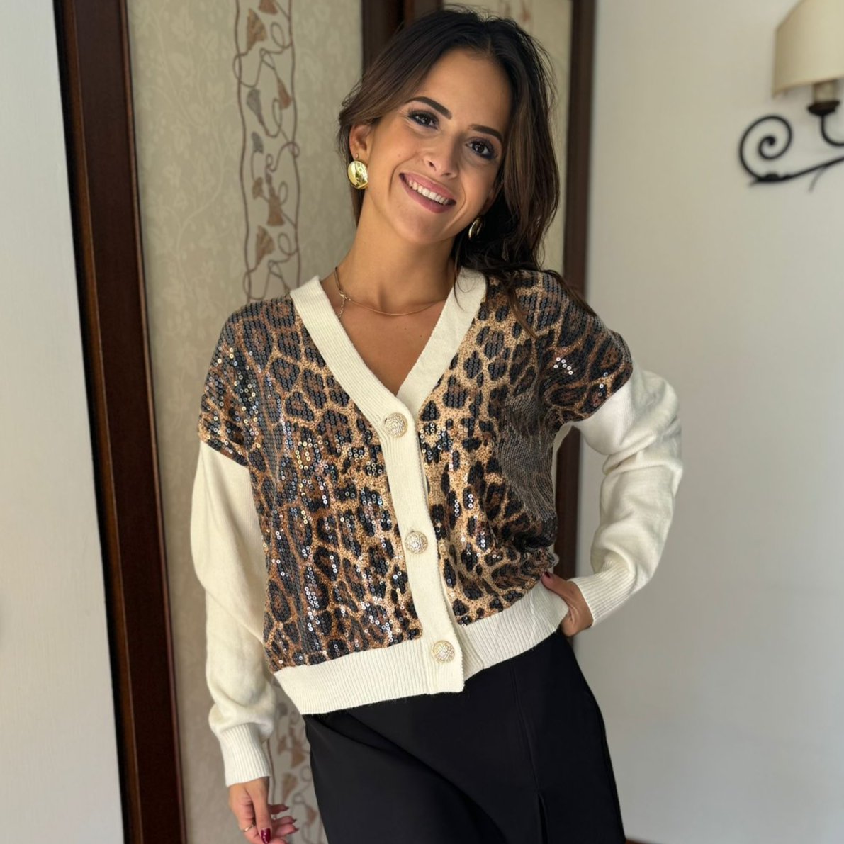 Cardigan Animalier